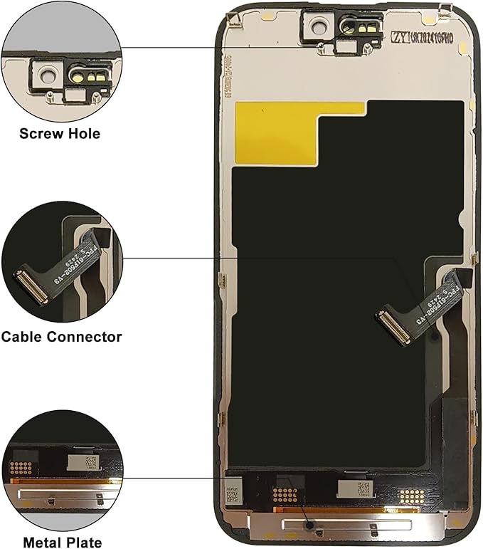 NB+ Screen Replacement for iPhone 15 Pro 6.1 Inch LCD Retina FHD Display COF Touch Screen Digitizer with Repair Tool Kits, Waterproof Tape, Screen Protector