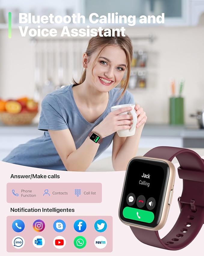 Smart Watches for Women Men - 1.83" HD 2025 Smartwatch with 100 Sports Modes, Heart Rate/Sleep Monitor, IP68 Waterproof, Bluetooth Call & Music Control for iPhone/Android