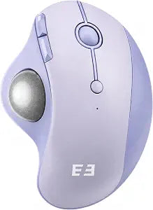 seenda Wireless Trackball Mouse, Ergonomic Bluetooth Mouse,Light Purple