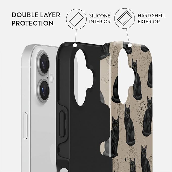 BURGA Phone Case for iPhone 16 - Cute, Trendy, Aesthetic, Pattern Phone Cover, Hard Shell Protection - fits Apple iPhone 16 Case for Women and Men