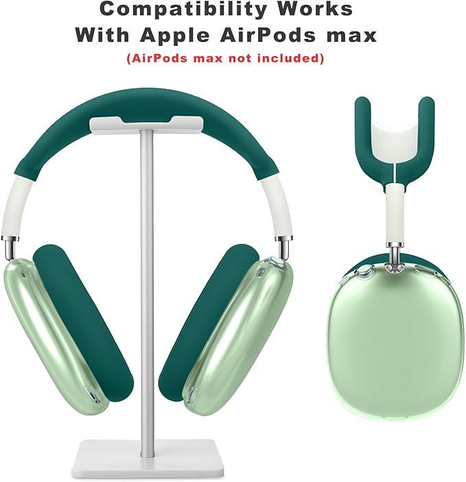 Case Cover for AirPods Max Headphones,Anti-Scratch Ear Pad Case Cover/Ear Cups Cover/Headband Cover/Top Pad Protector,for AirPods Max. Clear Soft TPU and Silicone,Skin Scratch Proof.