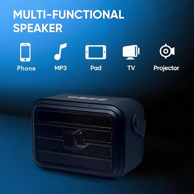 Bluetooth Speaker, Compact & Portable Speaker for Hiking, Support TF Card/USB/AUX, Loud HD Stereo Sound, Camping, Pool, and Beach(Gray)