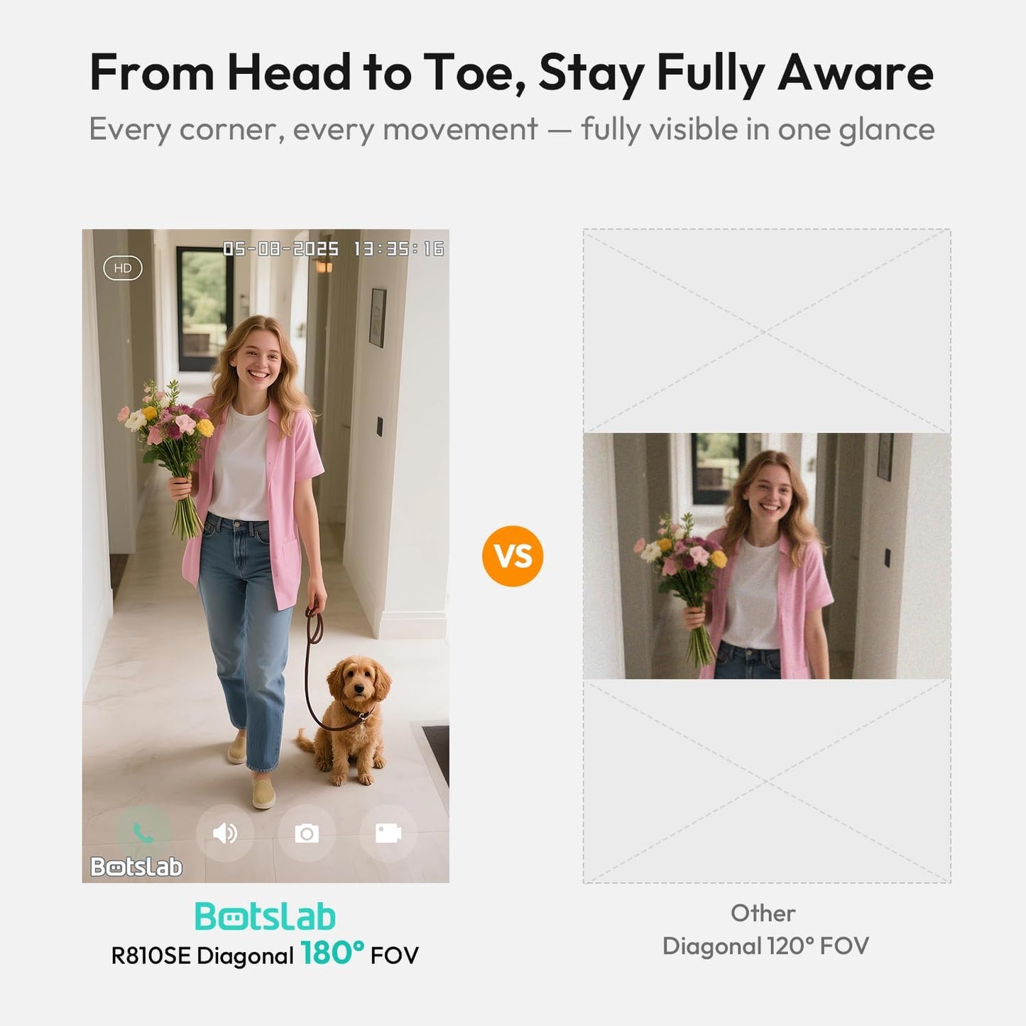 Wireless Video Doorbell Camera – 2K Head-to-Toe View, No Monthly Fee, Two-Way Audio