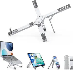 ORICO Portable Laptop Stand for Travel & Desk, Foldable 3-in-1 PN1, Silver