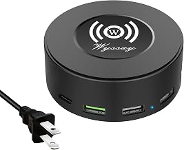 75W 6-Port Wireless Charging Station, USB-C & QC 3.0 - Image 1