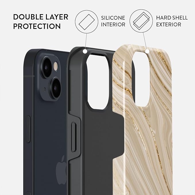 BURGA Phone Case for iPhone 13 - Cute, Trendy, Aesthetic, Pattern Phone Cover, Hard Shell Protection - fits Apple iPhone 13 Case for Women and Men