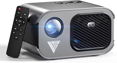 Home Projector with WiFi and Bluetooth, Native 1080P, 4K Support, Portable Smart Projector, Mirror Screen, Compatible with Android, iOS SmartPhone/PC/PS5/TV Stick for Home Movies