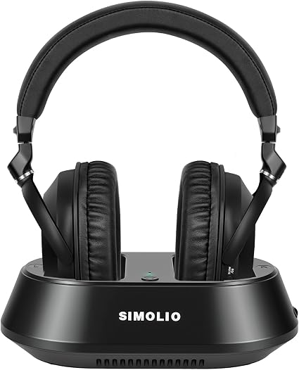 SIMOLIO Wireless TV Headphones for Seniors, Bluetooth Headset for PC/Phone