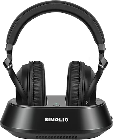 SIMOLIO Wireless TV Headphones for Seniors, Bluetooth Headset for PC/Phone
