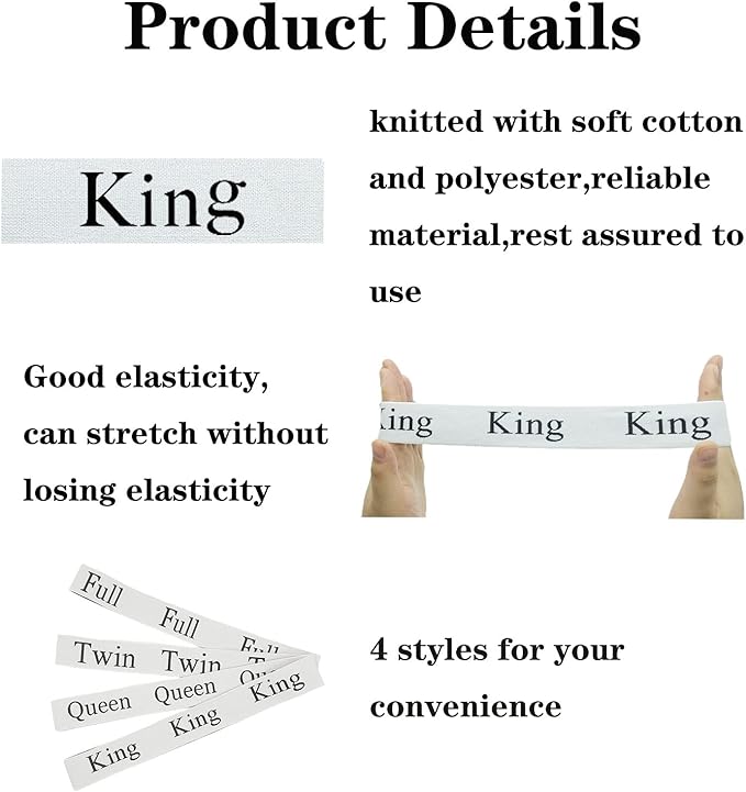 8 Pieces Bed Sheet Organizer Bands, Sheet Organizers and Storage Label Bands, Sheet Label for Bedding, Sheets Organizer for Closet,Sheet Keepers Linen Labels Bedding Bands