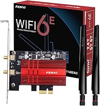 WiFi 6E AX210 PCI-E WiFi Network Card BT5.3 160MHz Tri-Band Expands WiFi into 6GHz/5GHz/2.4GHz 5400Mbps Gigabit AX210ngw Desktop PC PCIe Wireless Adapter WiFi 6E 802.11ax ac MU-MIMO for Windows 11/10