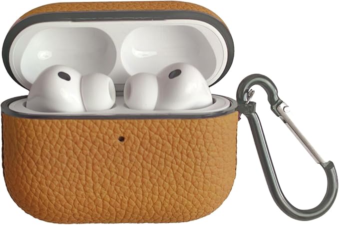 for Leather AirPods Pro 3 Case 2025|Cute Hard Air Pods Pro 3 Case (Model A2700/A2931)|with Keychain|Retro iPod Airpod 3 Pro Cases for Man Women(Brown)