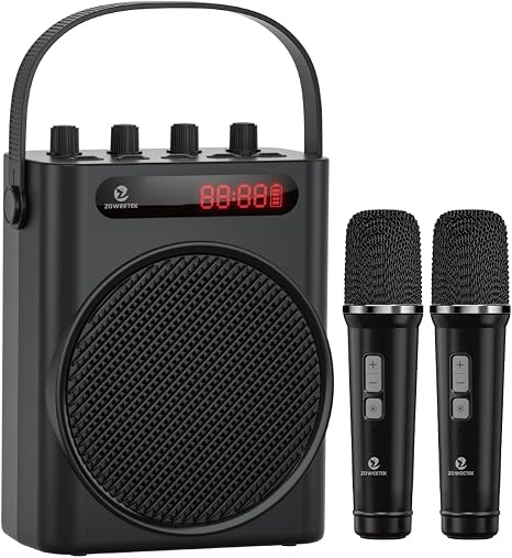 ZOWEETEK 60W Voice Amplifier with 2 Wireless Microphones