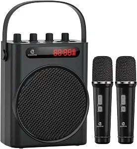 ZOWEETEK 60W Voice Amplifier with 2 Wireless Microphones