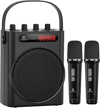 ZOWEETEK 60W Voice Amplifier with 2 Wireless Microphones