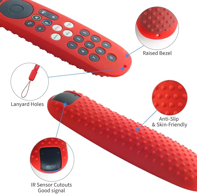Silicone Remote Cover Compatible with Xumo RC-PR3 Smart Voice Streaming Control, Protective Case for Xumo Stream Box 4K, Spectrum 4K Stream Box (Blue)