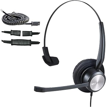 MKJ Cisco Phone Headset Corded RJ9 Telephone Headset Noise Canceling Mic