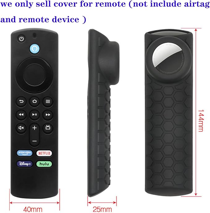 Compatible for Alexa Voice Remote Cover/TV Stick 4K Max Remote Cover (3rd Gen 2021) with Airtag Holder, Glow in The Dark,Item Finder Anti-Slip Silicone Protective Case,Glow Green