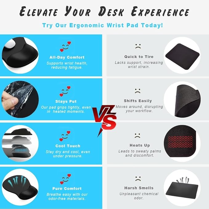 ErgoComfort Gel Wrist Rest Mouse Pad-Ergonomic Office Mousepad with Wrist Support-Non-Slip, Design Desk Accessories Mat for Home&Game Decor (08Aurora Borealis)