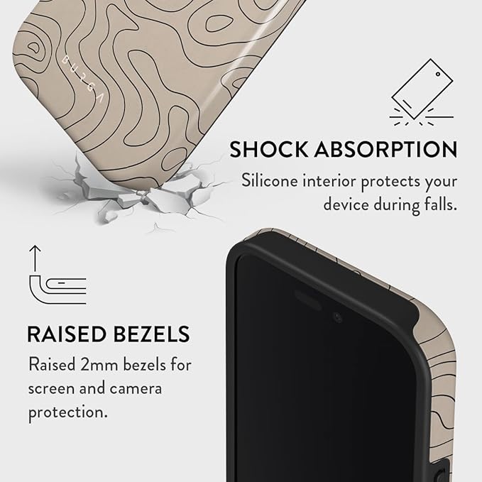 BURGA Phone Case for iPhone 16 - Cute, Trendy, Aesthetic, Pattern Phone Cover, Hard Shell Protection - fits Apple iPhone 16 Case for Women and Men