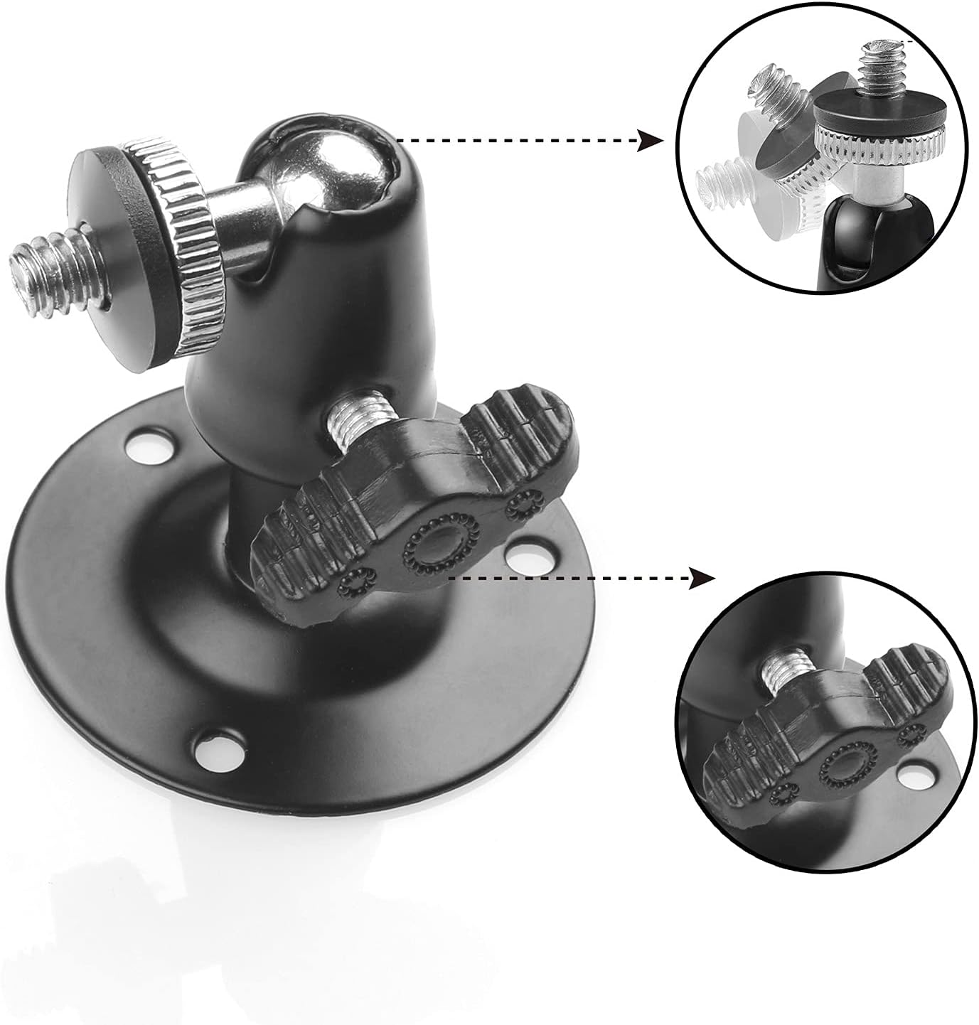 Security Camera Wall Mount Bracket 3-Pack – 360° Rotation, Indoor & Outdoor