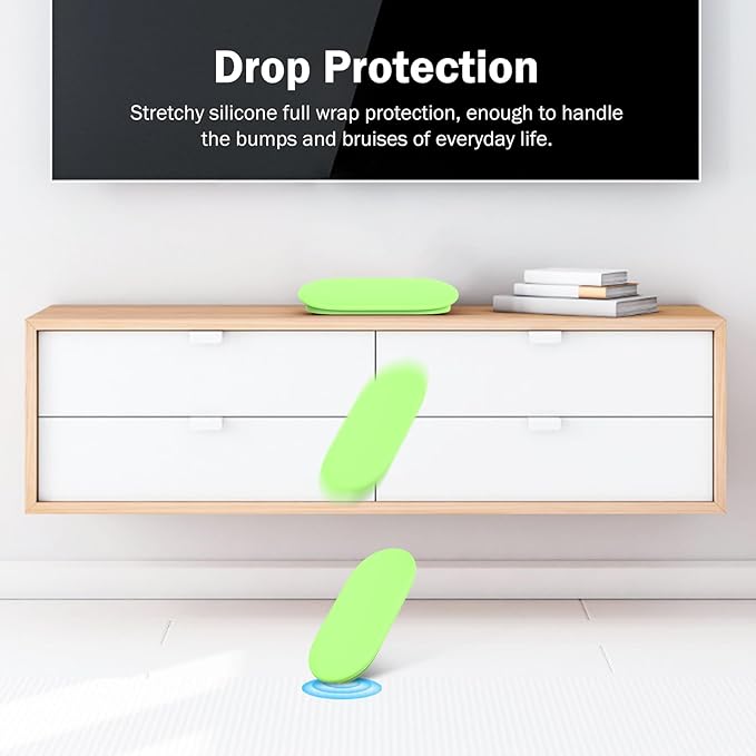 Silicone Glow Cover Case for Google TV Streamer 4K 2024 ，Protective Sleeve Set for Google TV Streamer 4K Host Box +Voice Remote,Anti-Slip Scratch Shock Protection (Glow Green)