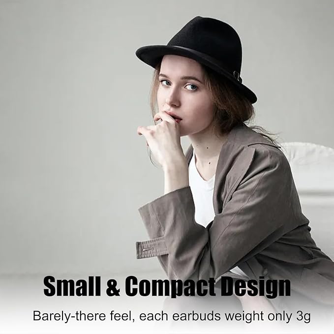 Sleep Earbuds, Wireless Bluetooth 5.3 Invisible Earbuds, Sleeping Headphones for Side Sleepers 35dB Comfortable Noise Cancelling, 28H Playtime Ear Buds, Touch Control Skin Color