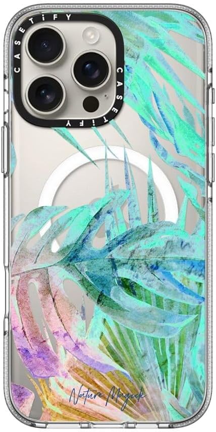 CASETiFY Clear iPhone 16 Pro Max Case [Not Yellowing / 6.6 ft. 3X Military Grade Drop Protection/Compatible with Magsafe] - Neon Island - Clear