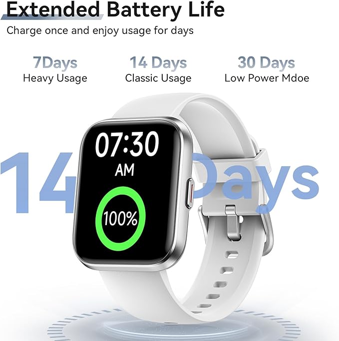 Smart Watch for Android Phones/iPhones, 1.85" HD Smart Watches for Women Men with Heart Rate/SpO2/Sleep Monitor, 3ATM Waterproof Fitness Tracker Watch with 120 Sport Modes, Health Tracker