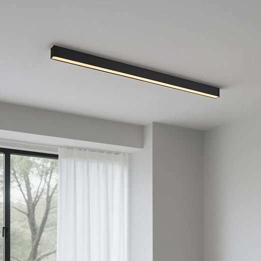 Black ceiling light LED, used for living room, bedroom, hallway, kitchen,