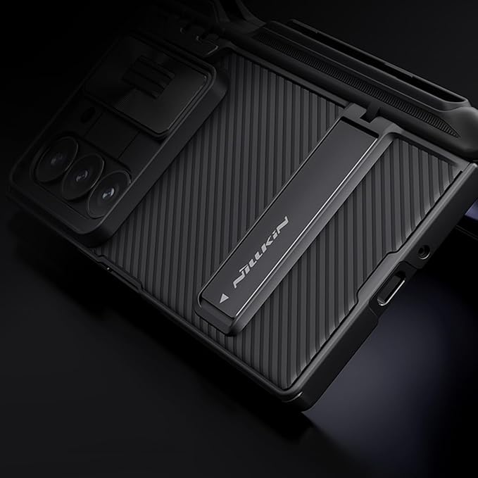 SaharaCase Raider Series Full-Body Case for Samsung Galaxy Z Fold6 - Anti-Slip Grip, Metal Camera Lens Frame, Four-Cornered Insulation Design, Wireless Charging Compatible (Scorpion Black)