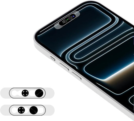 Front Camera Cover Compatible for iPhone 17/17 Air/17Pro/17Pro Max/16/16Plus/16Pro/16Pro Max/15/15Plus/15Pro/15Pro Max/14Pro/14 Pro Max,On/Off Face Recogition,Protect Privacy and Security-Black&Black