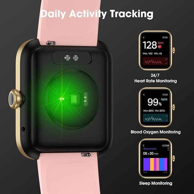 EURANS Smart Watch 45mm, Fitness Watch with Heart Rate/Sleep Monitor Steps Calories Counter, IP68 Waterproof Activity Tracker Compatible with Android iOS