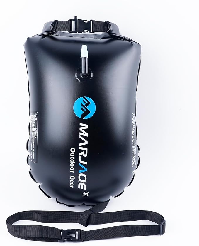 20L Storage Swim Buoy for Open Water Swimmers ，Waterproof Dry Bag Swim Safety Float