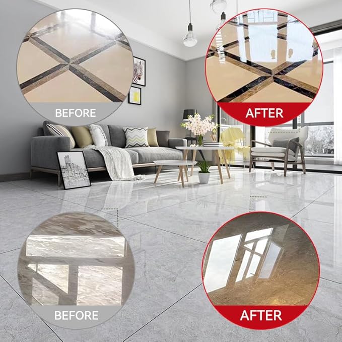 Professional Nature Stone Polishing Kit with Paste | Sealer & Protectant for Marble, Granite, Quartz Countertops, Floors & Walls - Must Be Used with Polishing Machine (5kg)