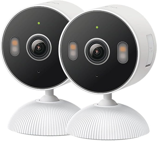 Tapo 2K 3MP Indoor/Outdoor Security Camera - Free Person/Motion/Cry Detection, Color Night Vision, IP65 Weatherproof, SD/Cloud Storage, Works w/Alexa & Google Assistant, HybridCam (2-Pack)