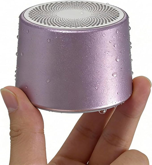 Mini Magnetic Bluetooth Speaker, 5W Internal-Magnet Speaker, Speakers with Hands-Free Call, IPX6 Waterproof, Portable Speakers for Shower, Room, Car, Trip, Ideal Gift for Men, Women (Purple)