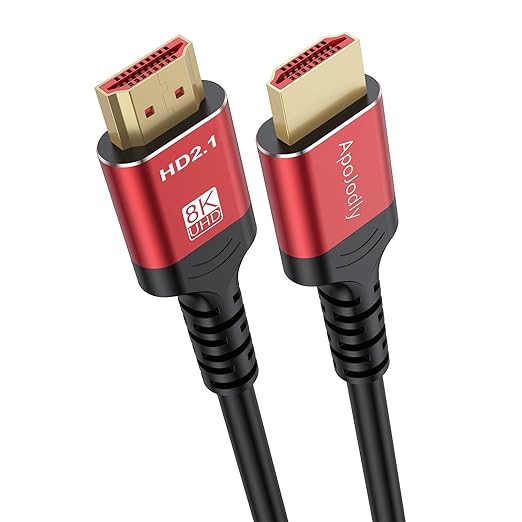 8K HDMI ARC/eARC Cable for Soundbar 6.6FT, eARC HDMI Cable 2.1 Dolby Atmos 48Gbps High Speed HDMI Cord (8K@60Hz 4K@120Hz 2K 3D HDR HDCP 2.2&2.3) for Vizio Samsung Bose Sound bar UHD TV