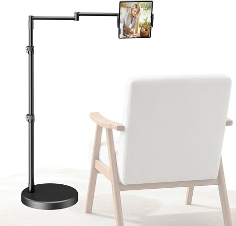 elitehood iPad Holder for Bed, Tablet Floor Stand with Weighted Base