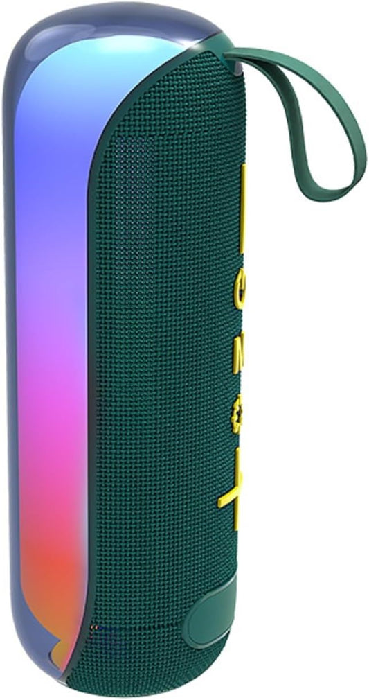 T&G Portable Bluetooth Speakers with Colorful Lights, Long Shower Bluetooth Speaker, Powerful Stereo Loud Sound Wireless Speaker, Outdoor Portable 24W Bass Speaker for Home Party Beach
