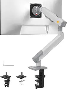 NB SmooVex™ Single Monitor Arm for Monitors 17'' to 32 inch, Mechanical Spring Mount Load up to 9 kg, VESA 75/100 mm Monitor-Mount A5 (White)