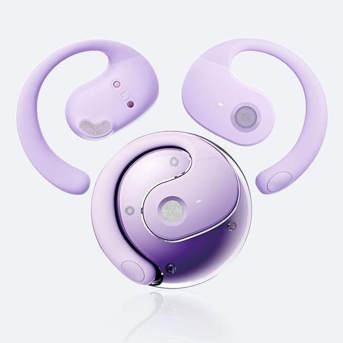 Wireless Earbuds Open Ear Buds Ows Bluetooth Headphones Outside Ear Wireless Hang-ing Headset IPX5 Waterproof Headset with Mic Bone Air Conduction Earbuds for Sports/Workout/Running
