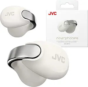 JVC Nearphones HANP1TW Open Ear True Wireless Headphones, White