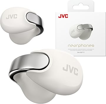 JVC Nearphones HANP1TW Open Ear True Wireless Headphones, White