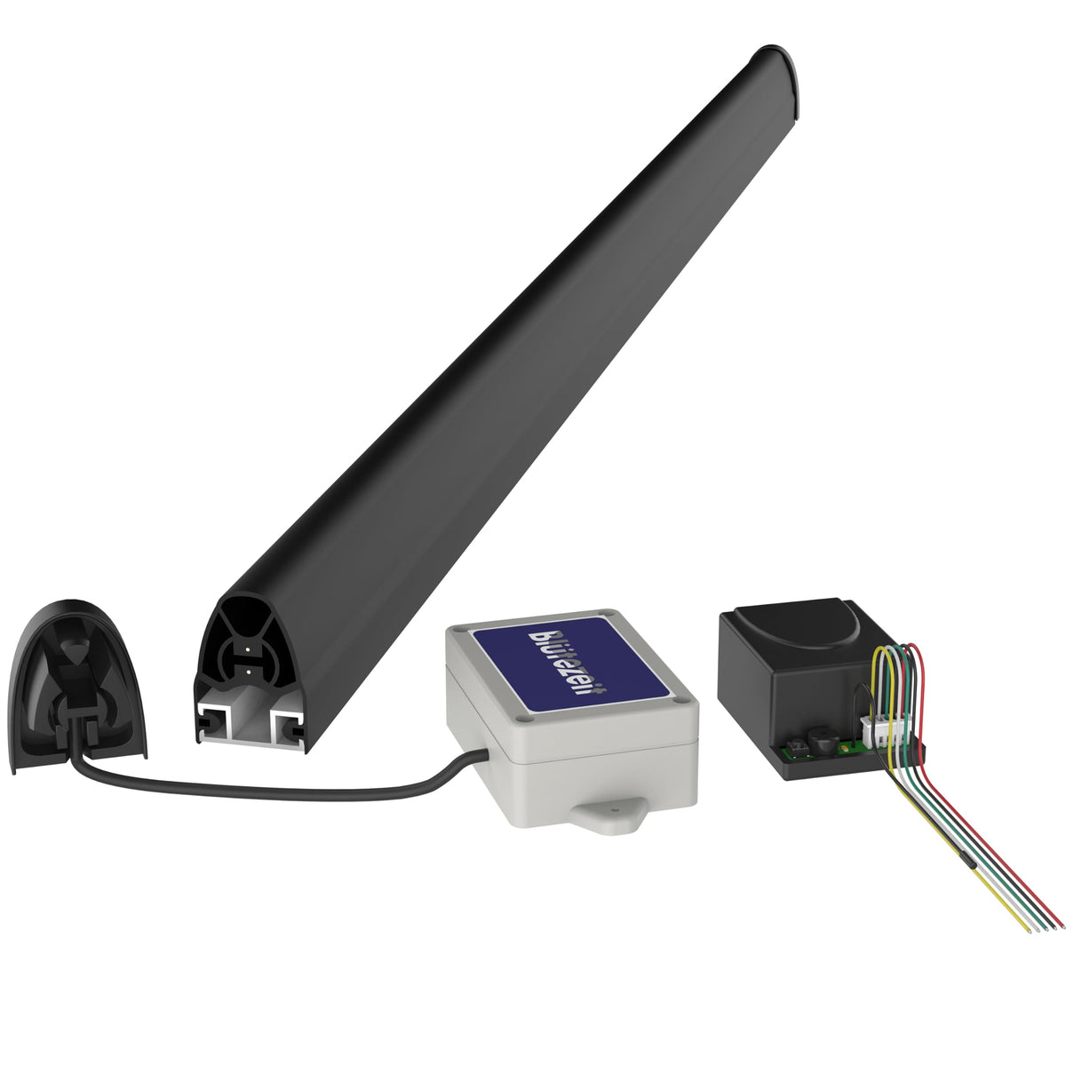Blütezeit Wireless Safety Edge – Universal Pressure-Sensitive Contact Edge for Swing, Sliding Gates & Garage Doors with Instant Reverse, Detection Sensor with Transmitter & Receiver