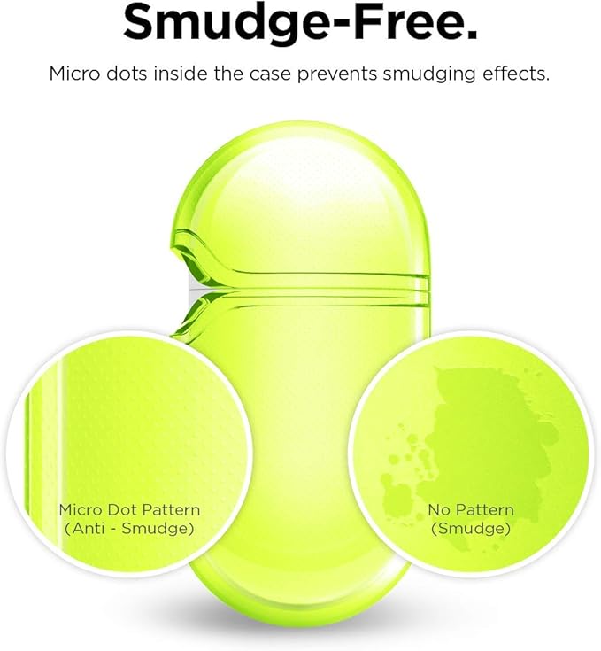 elago Compatible with AirPods Pro Case Clear - High Rating, TPU Transparent Shockproof, Protective Case Cover with Keychain, Gel Tape Included, Wireless Charging [Neon Yellow]