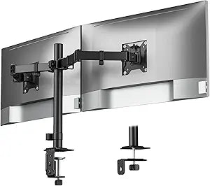 monTEK Heavy-Duty Dual Monitor Stand for 17-32", 22 lbs Each