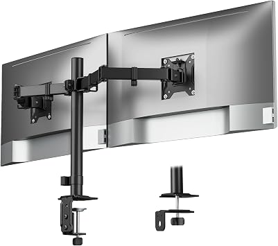 monTEK Heavy-Duty Dual Monitor Stand for 17-32", 22 lbs Each