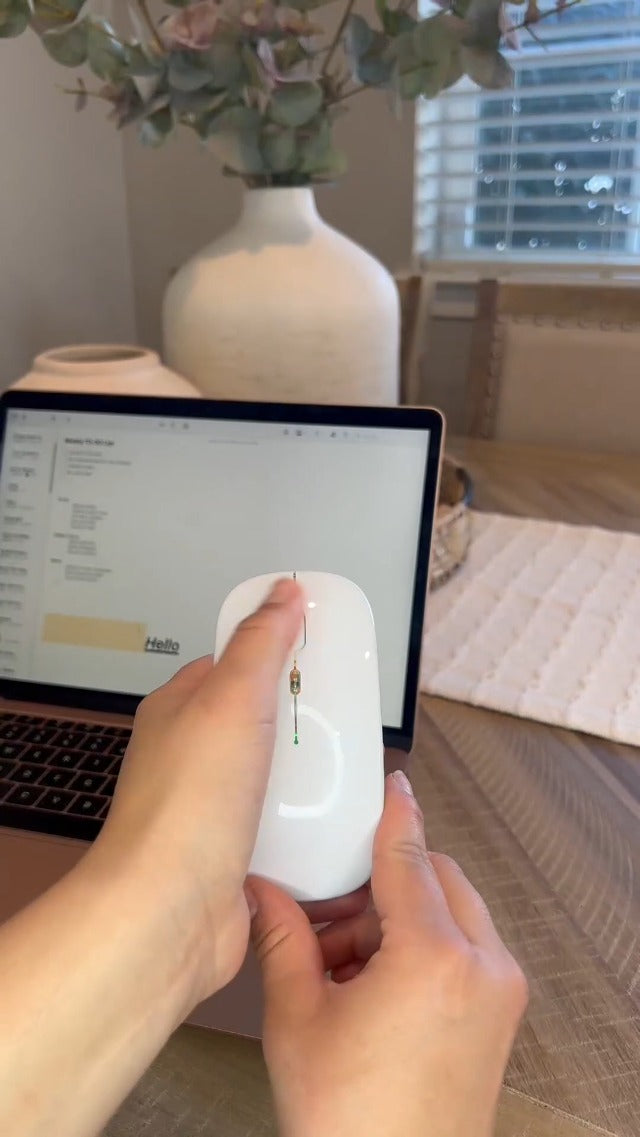 Gizdot-S1 Bluetooth Mouse for Laptop/MacBook Air/Pro & iPad, Wireless Rechargeable Mouse with Type-C, Slim Mouse Jiggler for iMac, 4 Connection Modes, Silent Click, 1600 DPI Compatible Mac OS/Windows