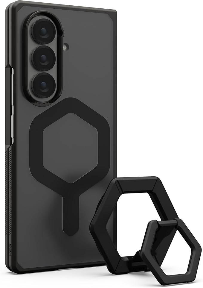 URBAN ARMOR GEAR UAG Designed for Samsung Galaxy Z Fold 7 Movue Case Bundle with Magnetic Ring Stand, Ash